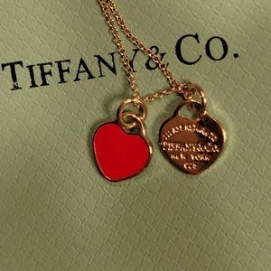 Tiffany sterling silver heart necklace